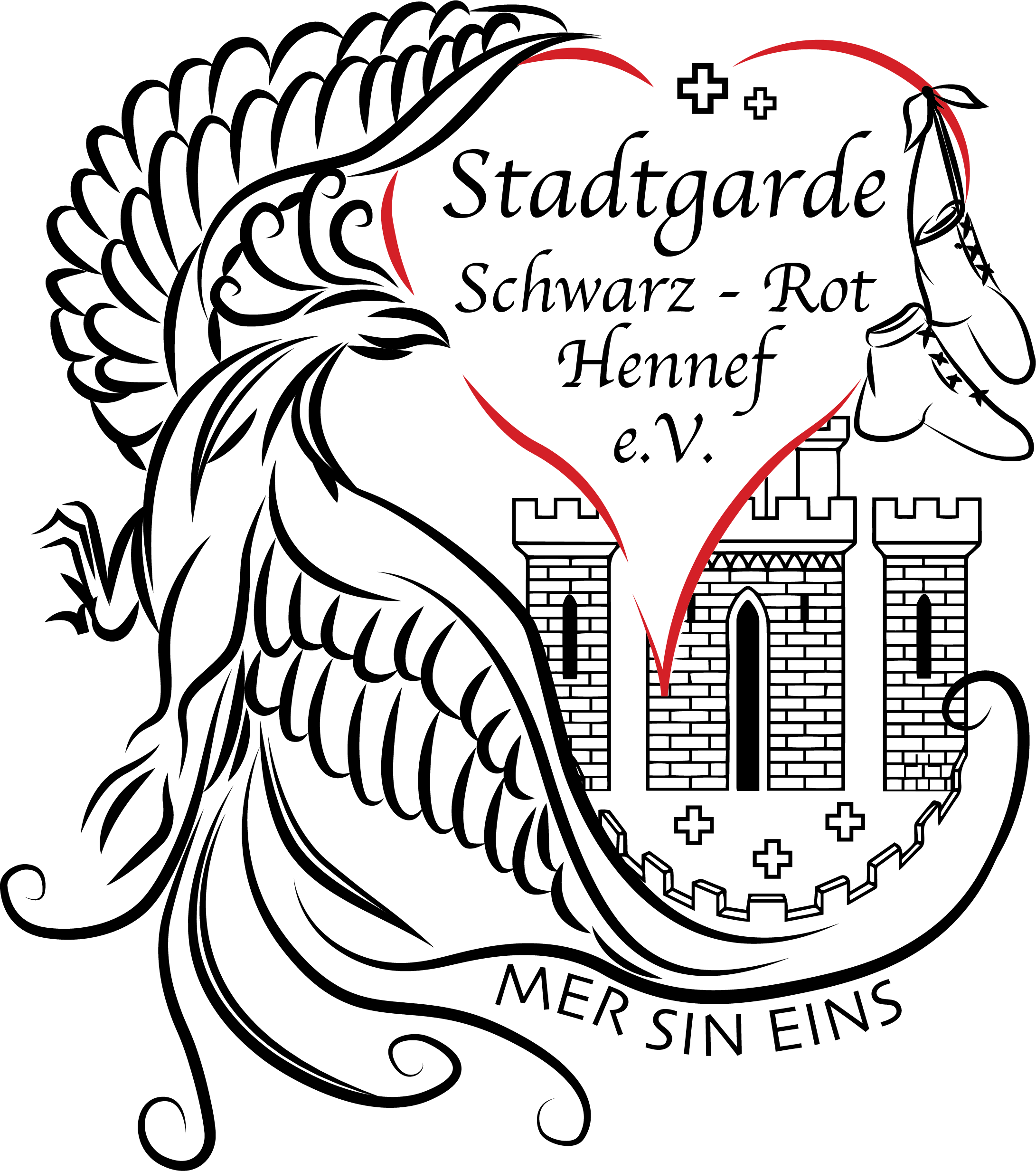 Stadtgarde Schwarz Rot Hennef e.V. Logo