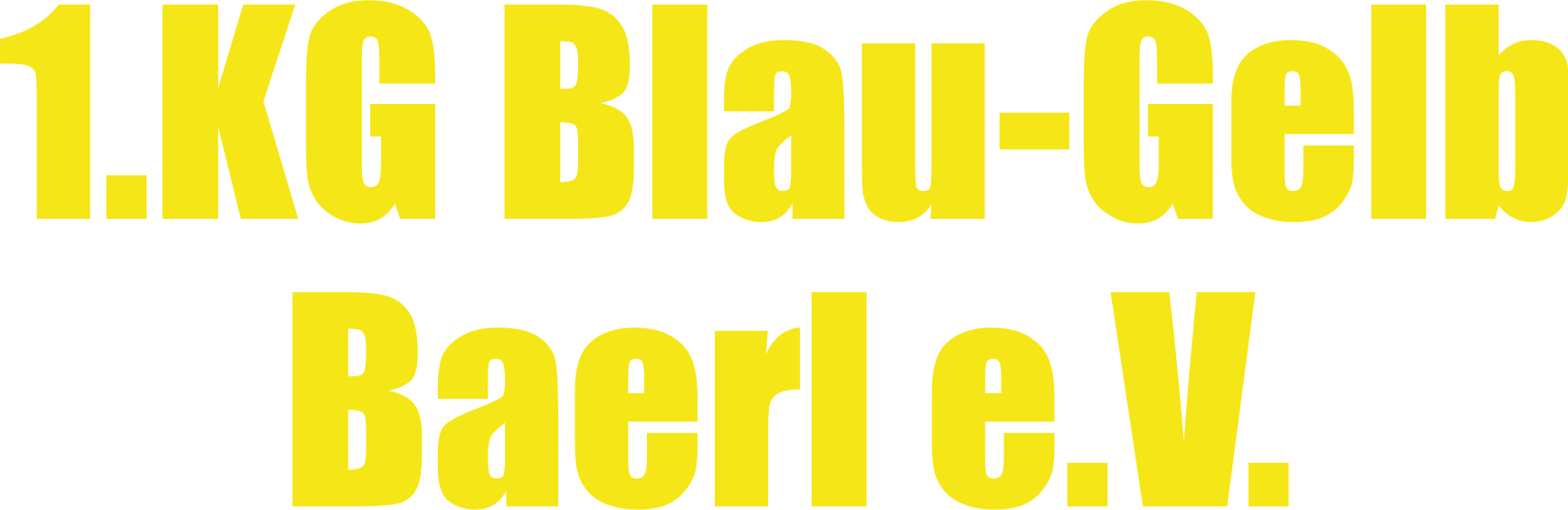 1.KG Blau-Gelb Baerl e.V. Logo