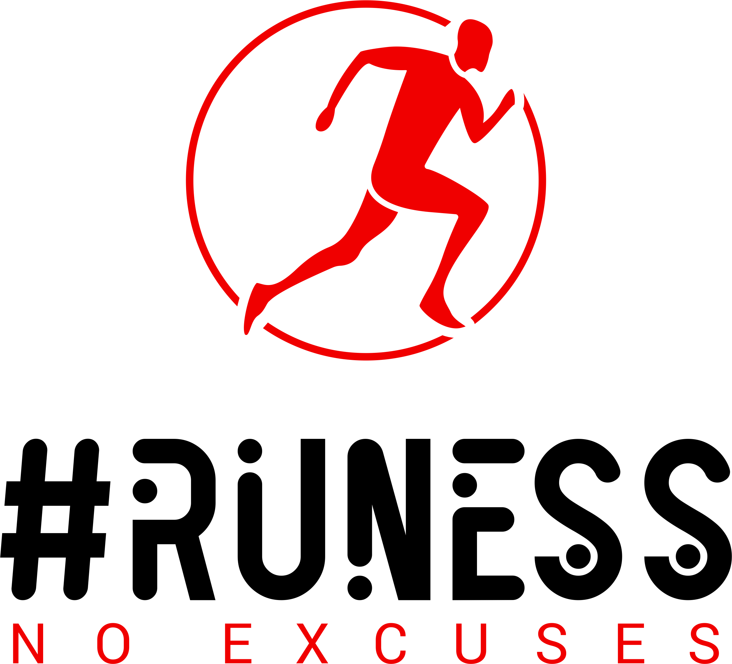 #RUNESS NO EXCUSES Logo